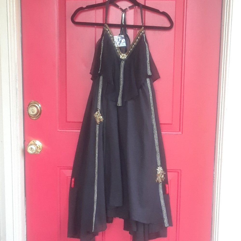Free people NWT embroidered-beaded dress